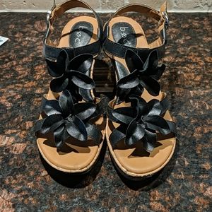 BOC leather cork wedges